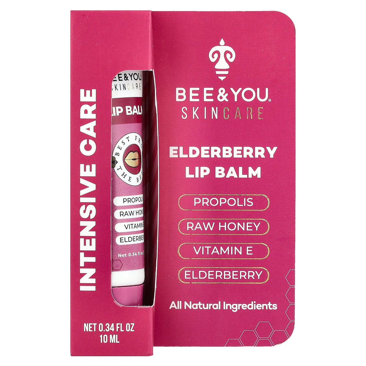 Bee & You, Elderberry Lip Balm, 0.34 fl oz (10 ml)