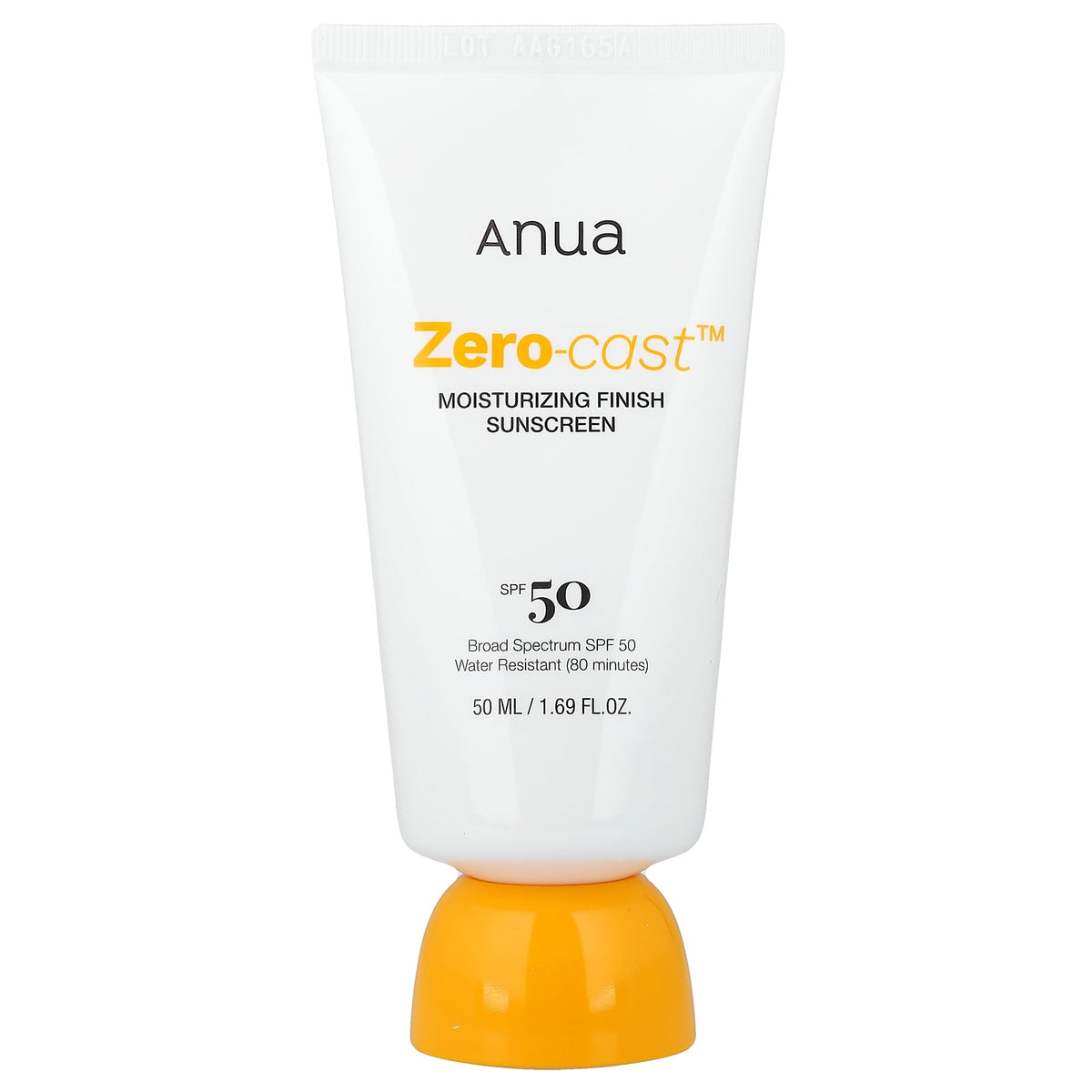 Anua, Zero-Cast™, Moisturizing Finish Sunscreen, SPF 50, 1.69 fl oz (50 ml)