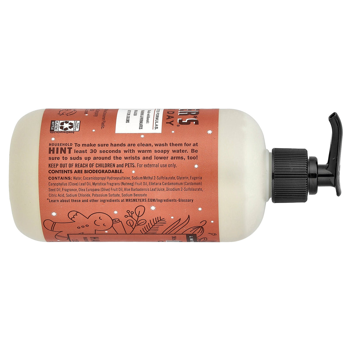 Mrs. Meyers Clean Day, Hand Soap, Gingerbread, 12.5 fl oz (370 ml)