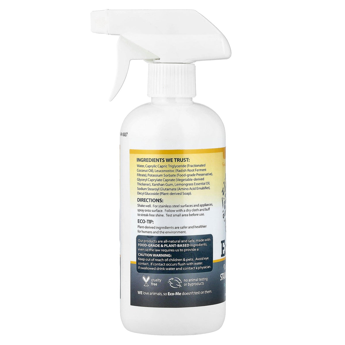 Eco-Me, Inc., Stainless Steel Cleaner Lemon Fresh, 16 fl oz (473 ml)