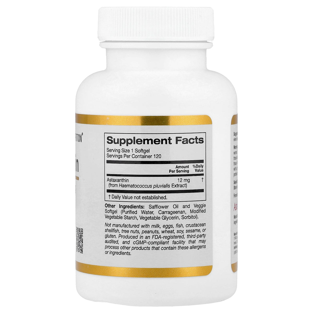 California Gold Nutrition, Astaxanthin, Astalif® Pure Icelandic, 12 mg, 120 Veggie Softgels