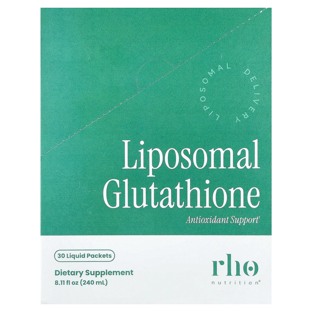 Rho Nutrition, Liposomal Glutathione, 30 Liquid Packets, 0.27 fl oz (8 ml) Each