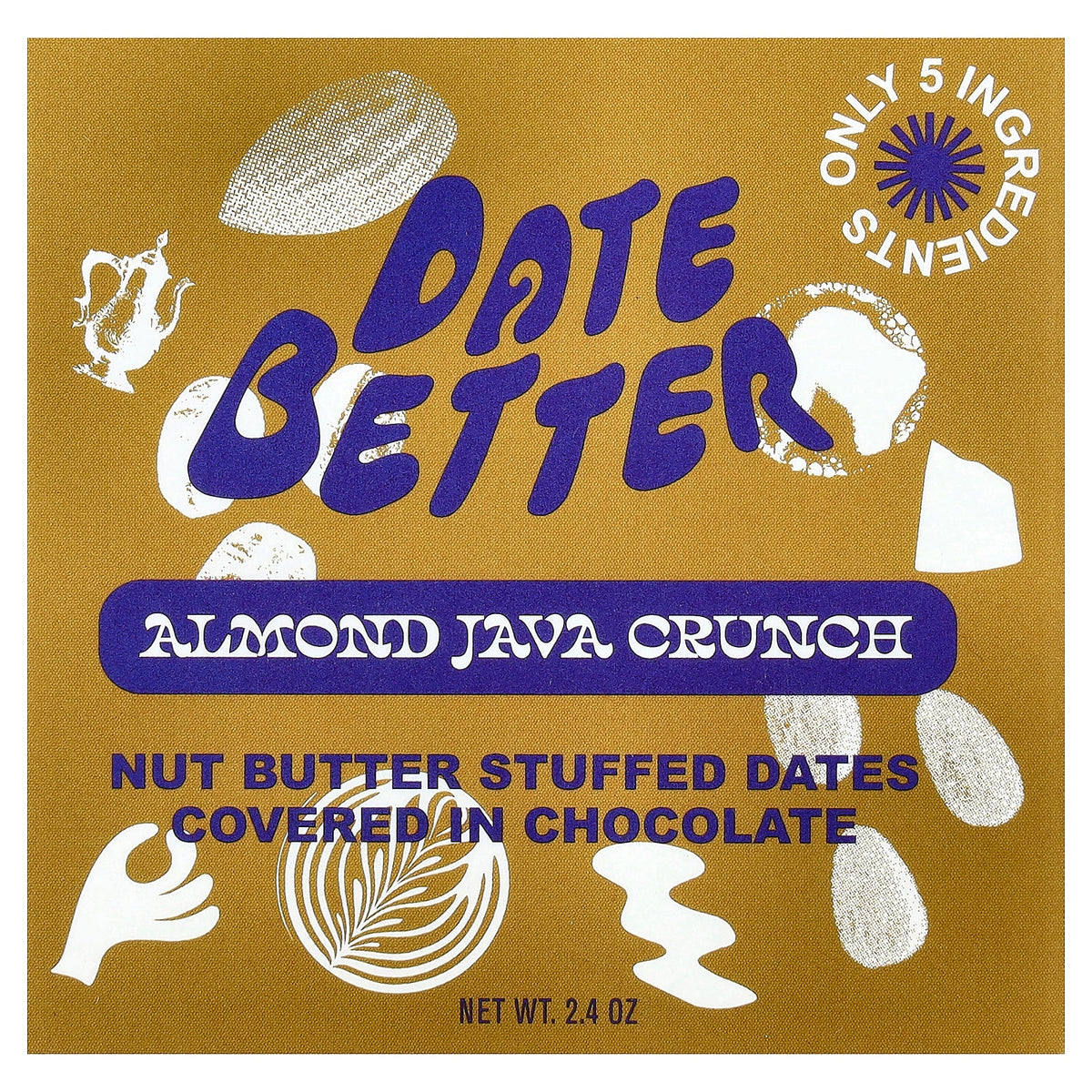 Date Better Snacks, Dates, Almond Java Crunch, 2.4 oz