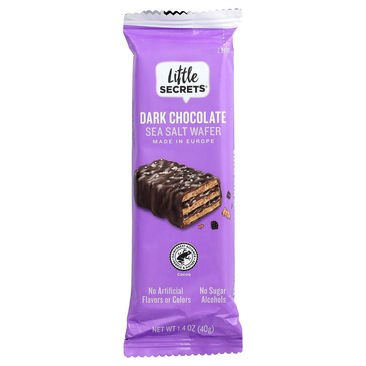 Little Secrets, Dark Chocolate Wafer, Sea Salt, 1.4 oz (40 g)