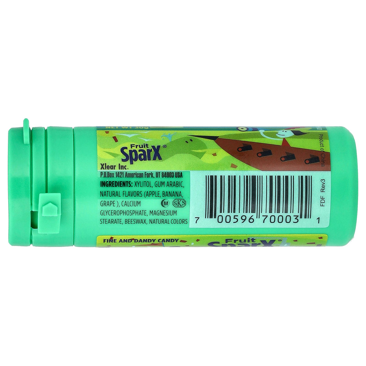 Spry, SparX® Candy, Fruit, 6 Bottles, 30 g Each