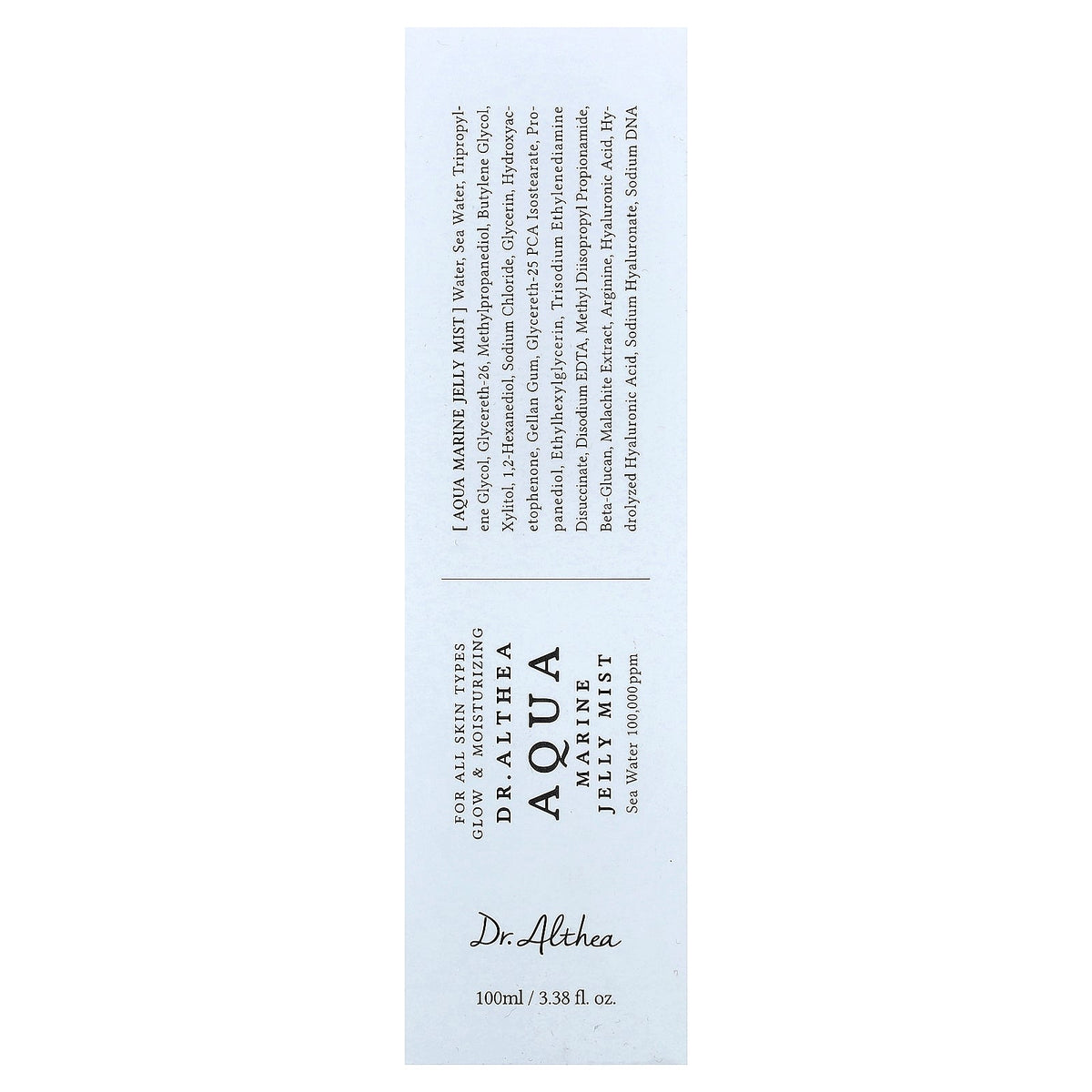 Dr. Althea, Aqua Marine Jelly Mist, For All Skin Types, 3.38 fl oz (100 ml)