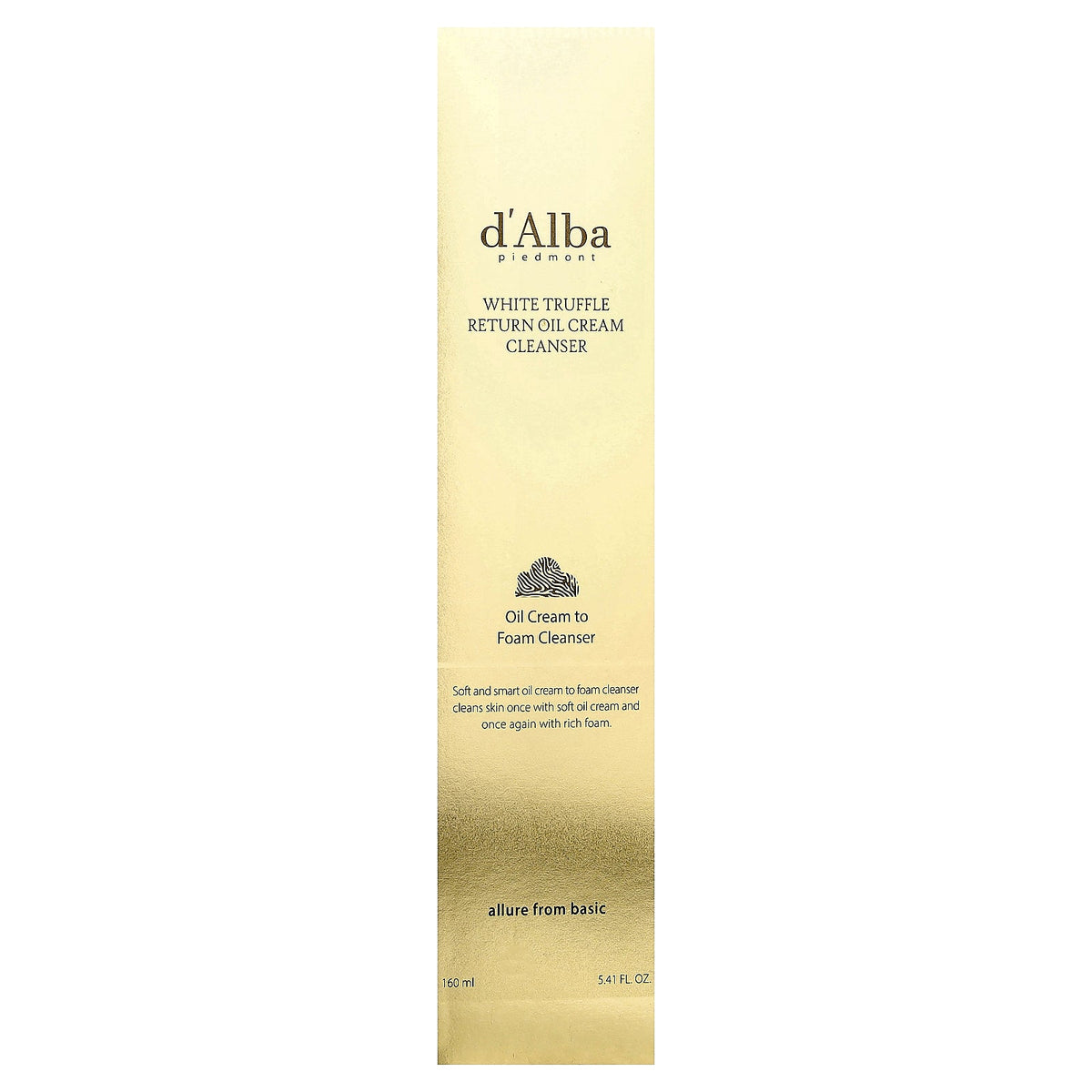 d'Alba, White Truffle Return Oil Cream Cleanser, 5.41 fl oz (160 ml)