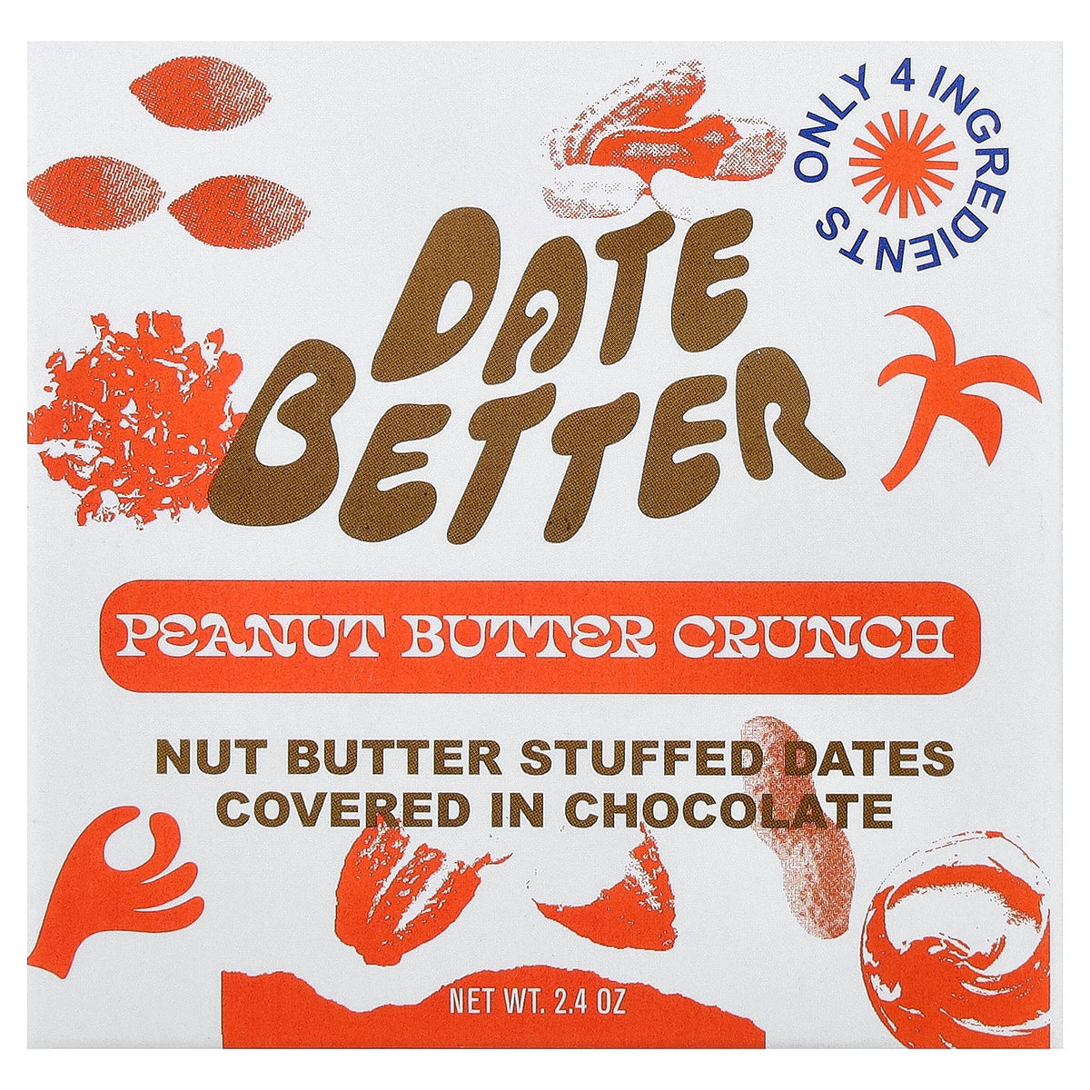 Date Better Snacks, Dates, Peanut Butter Crunch, 2.4 oz