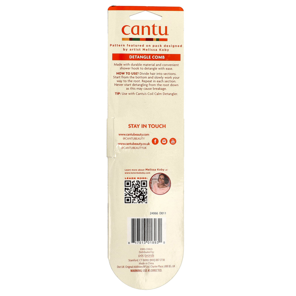 Cantu, Sturdy Detangle Comb, 1 Count