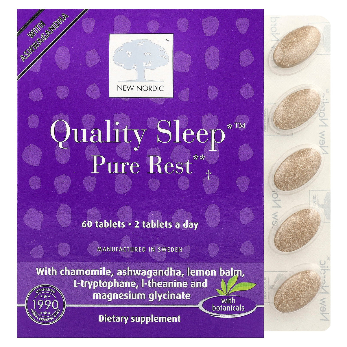 New Nordic, Quality Sleep™ Pure Rest, 60 Tablets