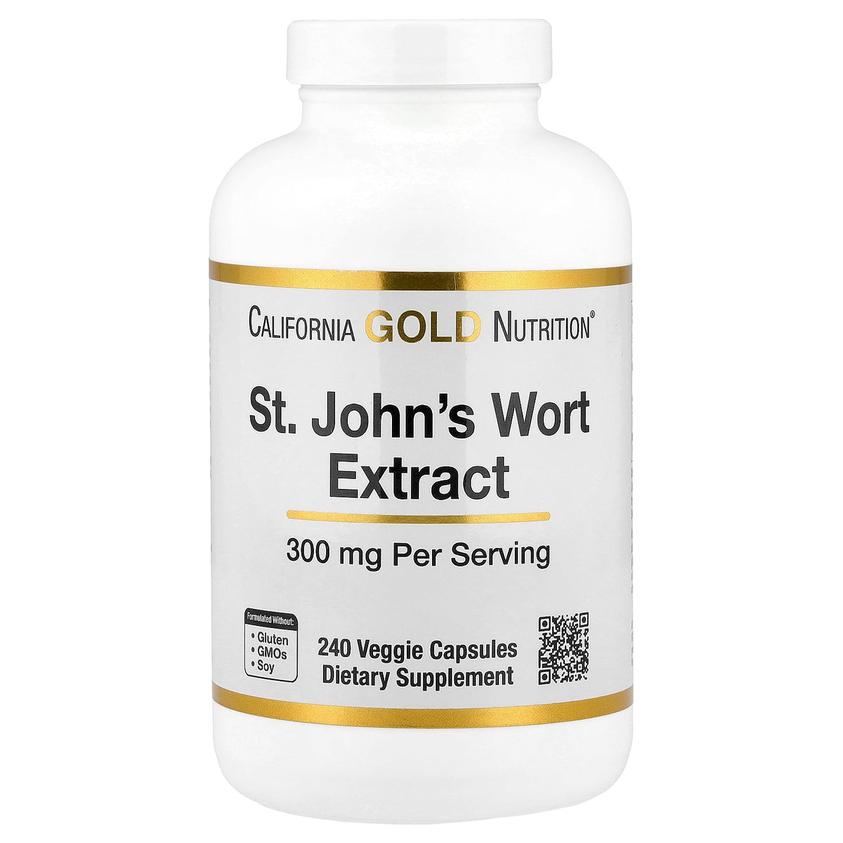 California Gold Nutrition, St. John's Wort Extract, 300 mg, 240 Veggie Capsules