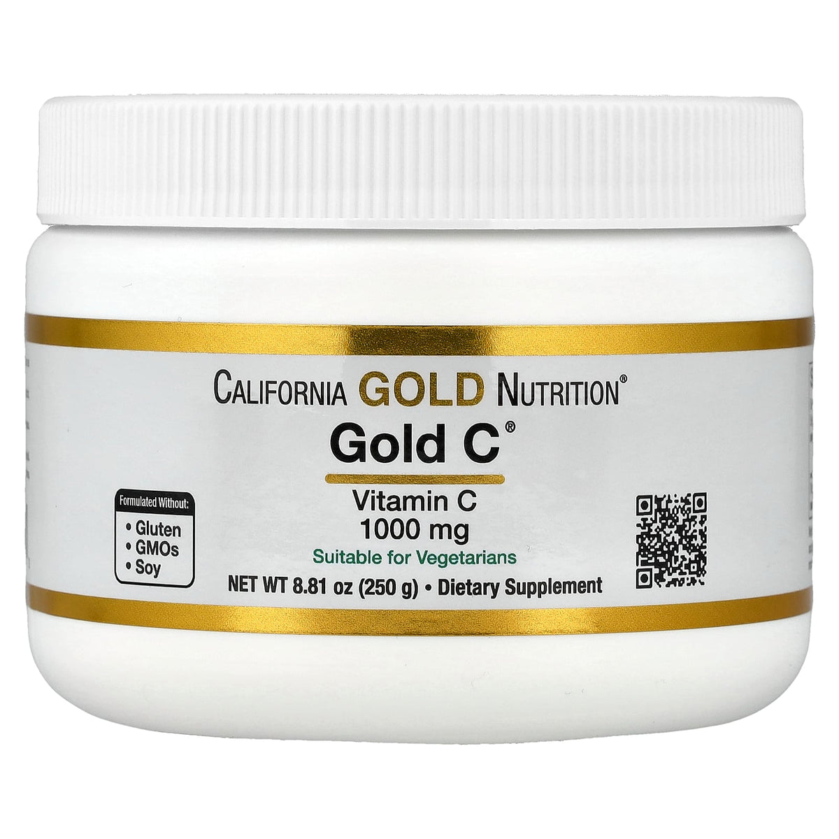 California Gold Nutrition, Gold C® Powder, USP Grade Vitamin C, 1,000 mg, 8.81 oz (250 g)