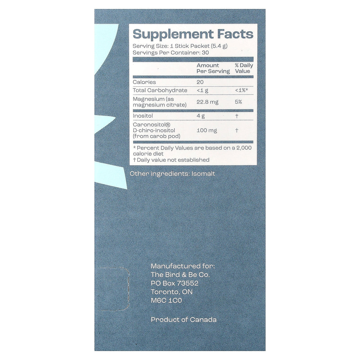 Bird&Be, Inositol Cycle Support, 30 Stick Packets, 5.4 g Each