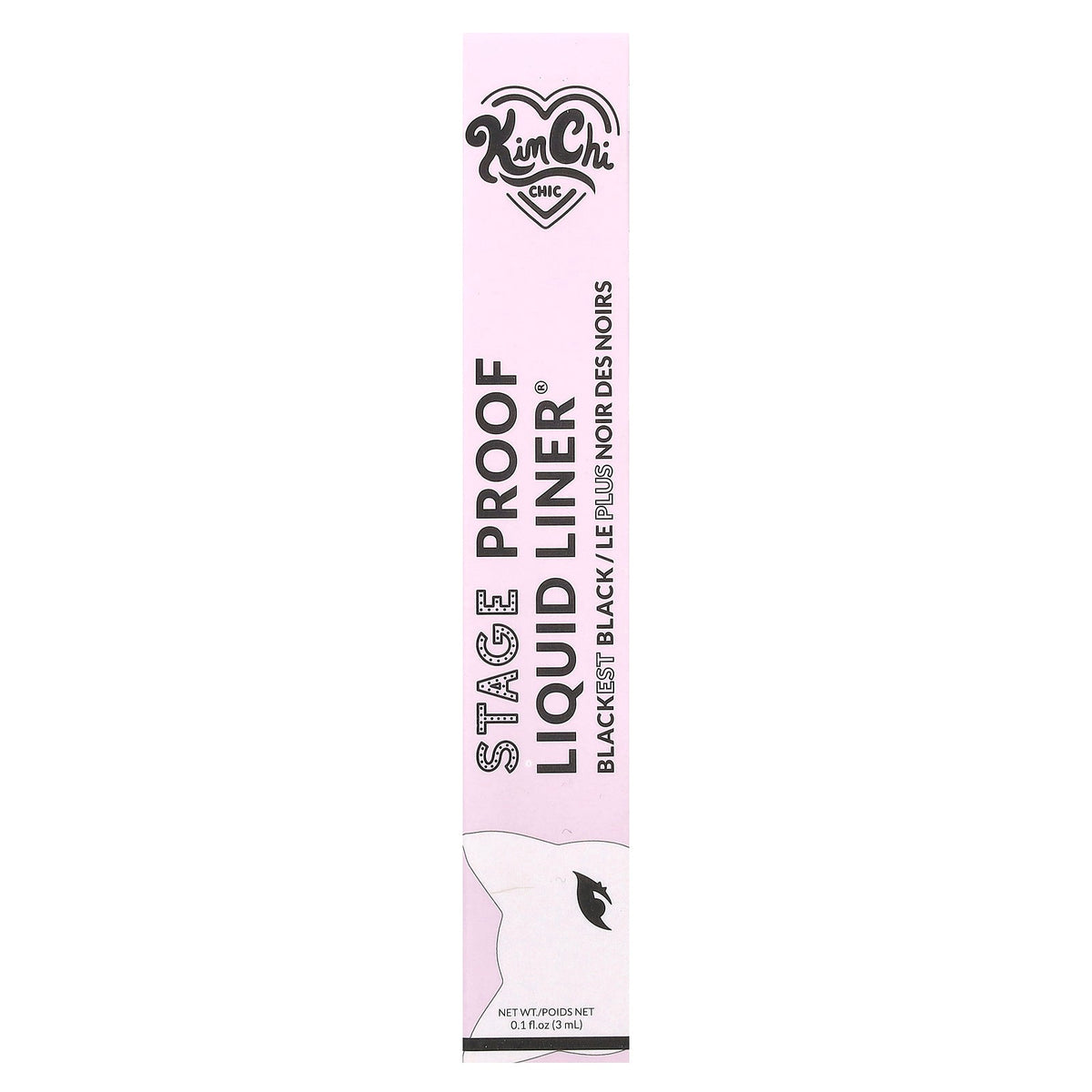 KimChi Chic Beauty, Stage Proof Liquid Liner®, 02 Felt Tip Brush, Blackest Black , 0.1 fl oz (3 ml)