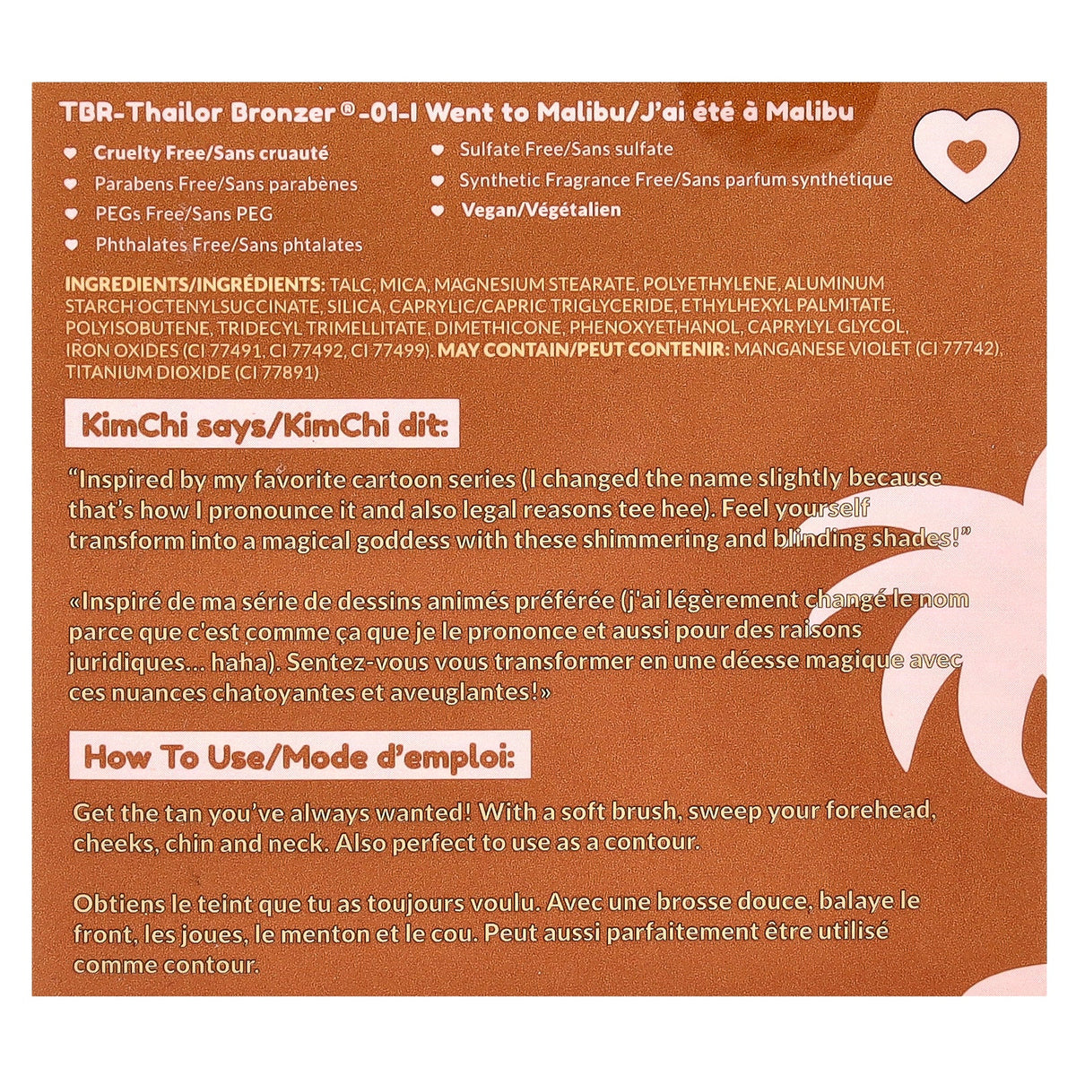 KimChi Chic Beauty, Thailor Bronzer®, 01, I Went To Malibu , 0.317 oz (9 g)