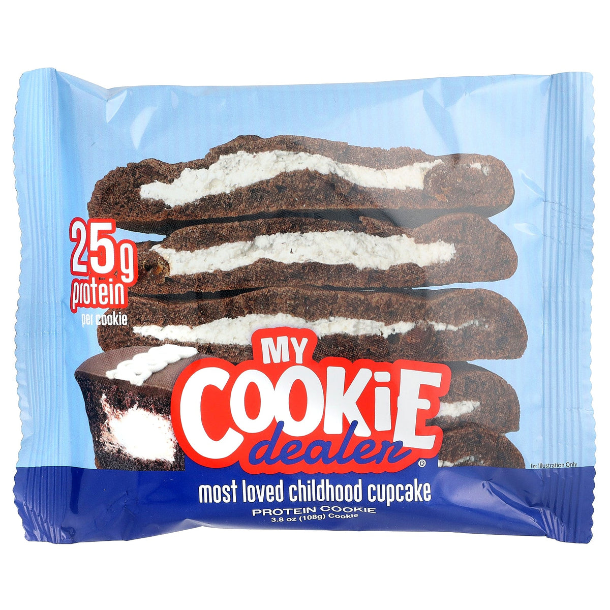 My Cookie Dealer Protein, Protein Cookie, Most Loved Childhood Cupcake, 12 Cookies, 3.8 oz (108 g) Each