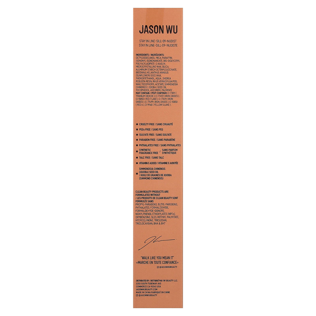 Jason Wu, Stay In Line®, Lip Liner Pencil, 09 Nudist, 0.06 oz (1.8 g)