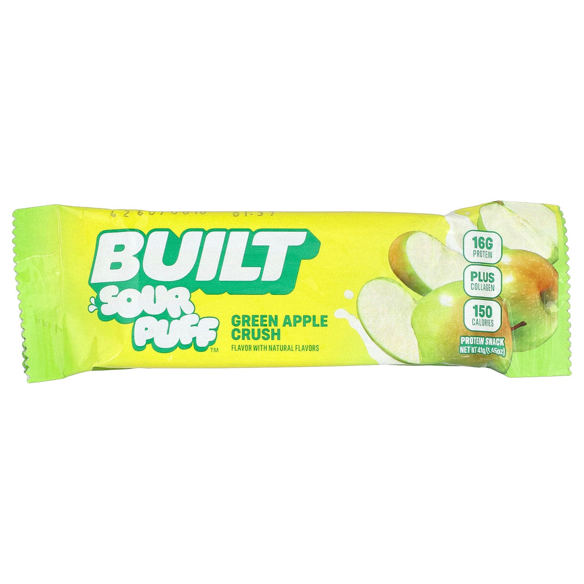 Built, Sour Puff™, Protein Bars, Green Apple Crush, 12 Bars, 1.45 oz (41 g) Each