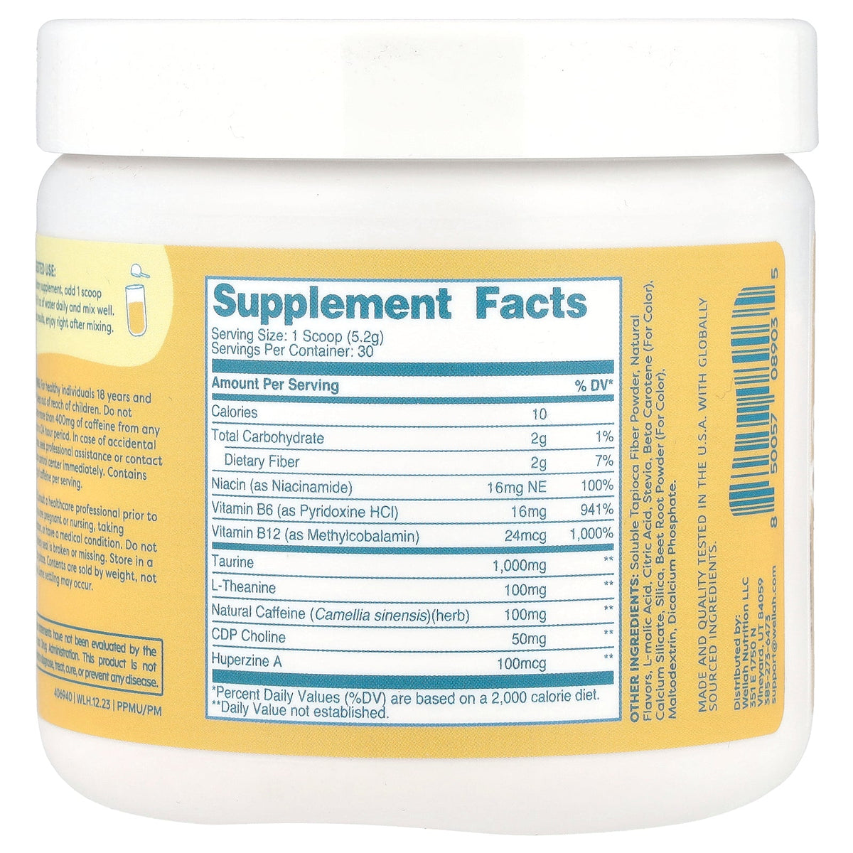 Wellah, Perfect Pick-Me-Up, Peach Mango, 5.6 oz (156 g)