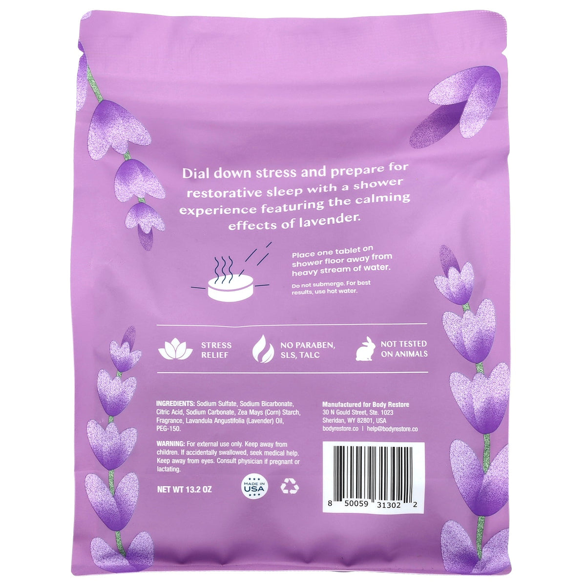 Body Restore, Shower Steamers, Lavender, 15 Tablets, 13.2 oz