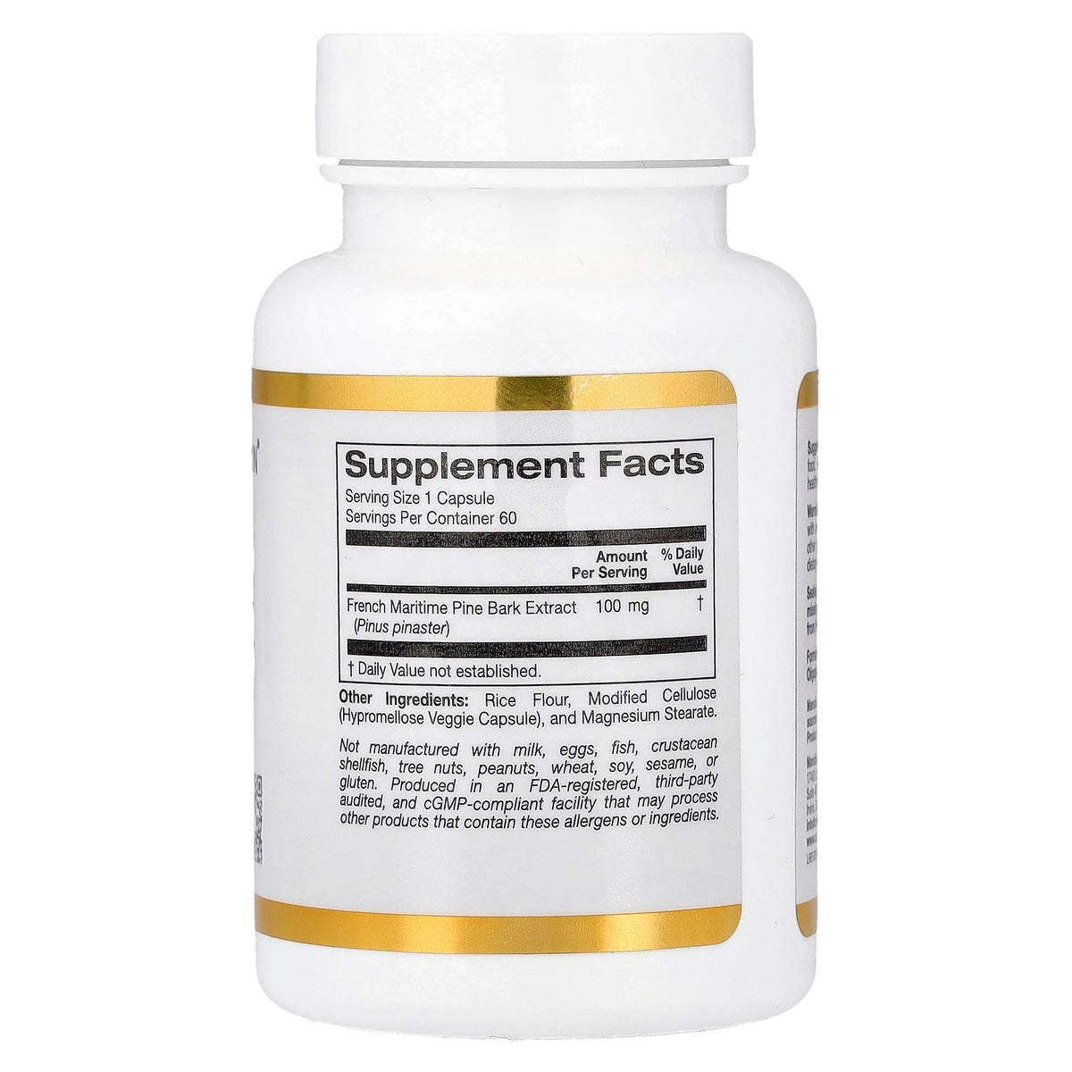 California Gold Nutrition, French Maritime Pine Bark Extract, Oligopin®, 100 mg, 60 Veggie Capsules