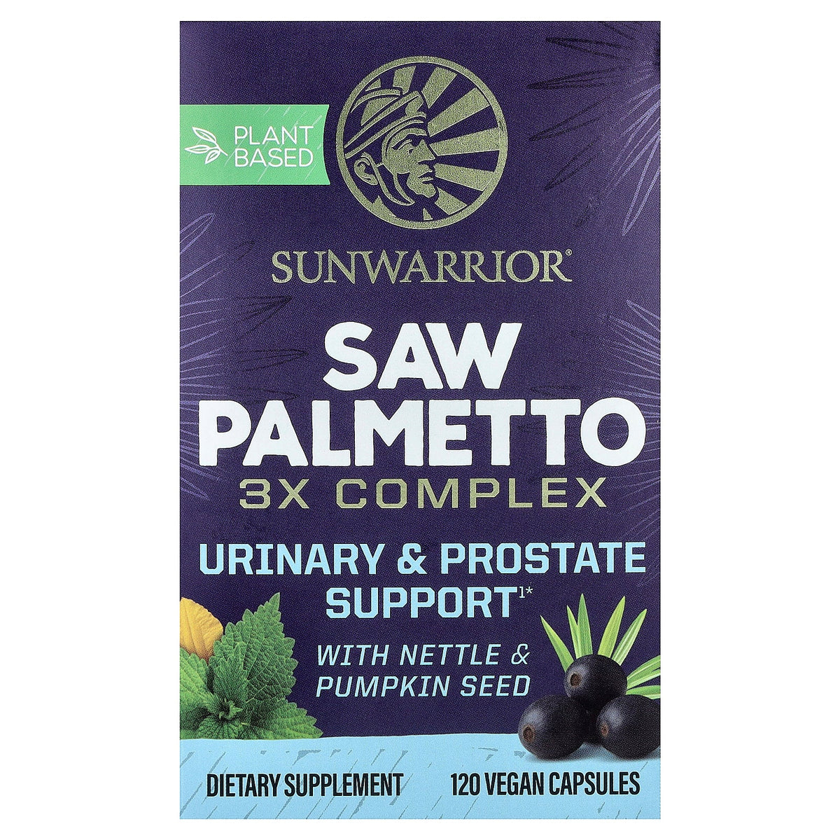 Sunwarrior, Saw Palmetto, 120 Vegan Capsules