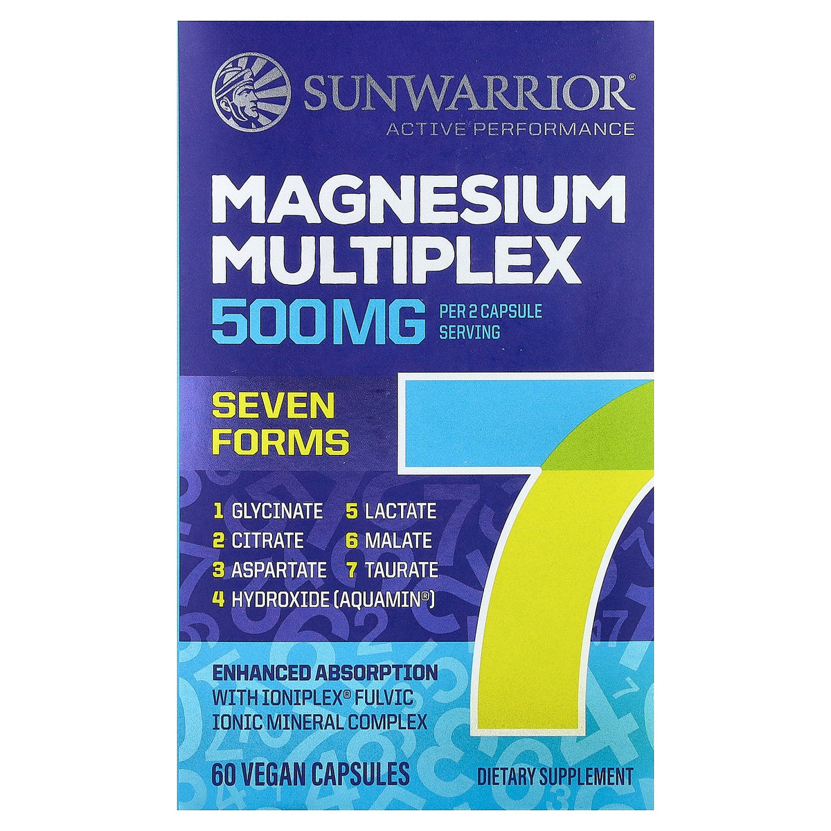 Sunwarrior, Magnesium Multiplex, 60 Vegan Capsules