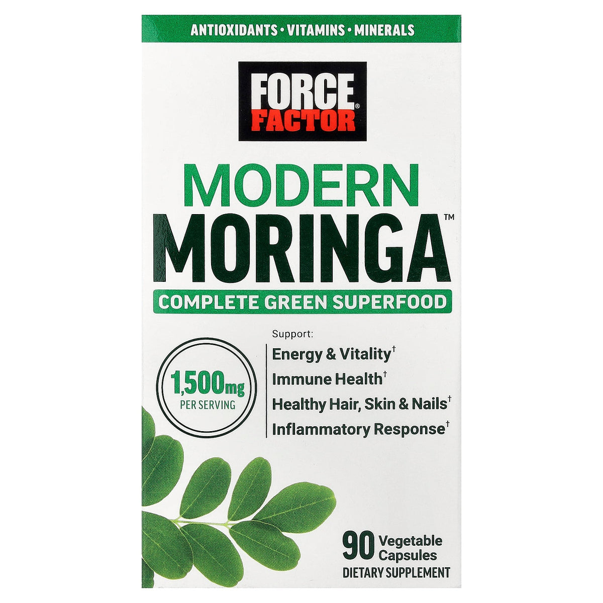 Force Factor, Modern Moringa™, 90 Vegetable Capsules