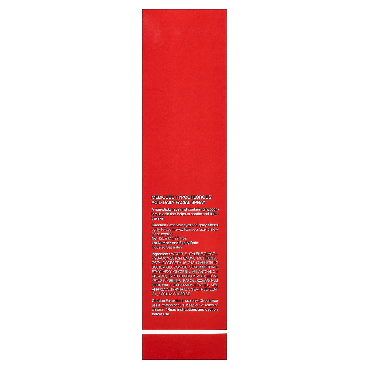 Medicube, Hypochlorous Acid Daily Facial Spray, 4.22 fl oz (125 ml)