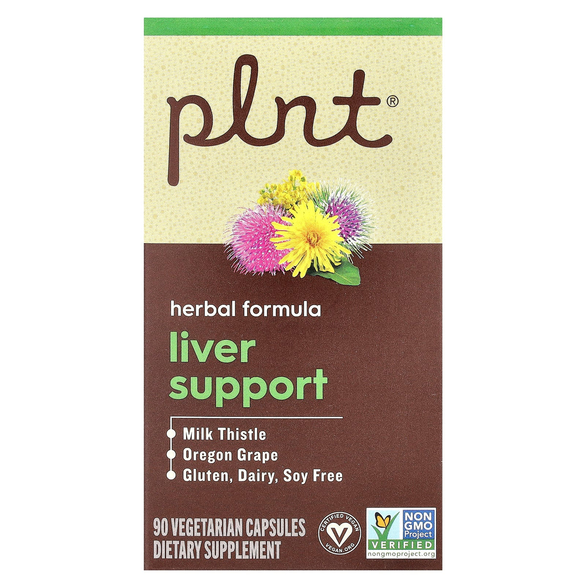 Plnt, Liver Support, 90 Vegetarian Capsules