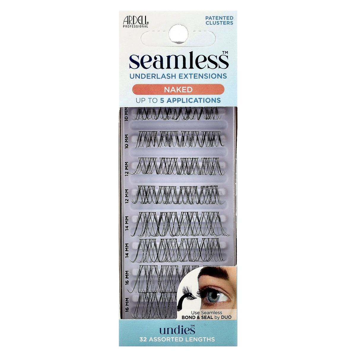 Ardell, Seamless™, Underlash Extensions, Naked, 32 Assorted Lengths
