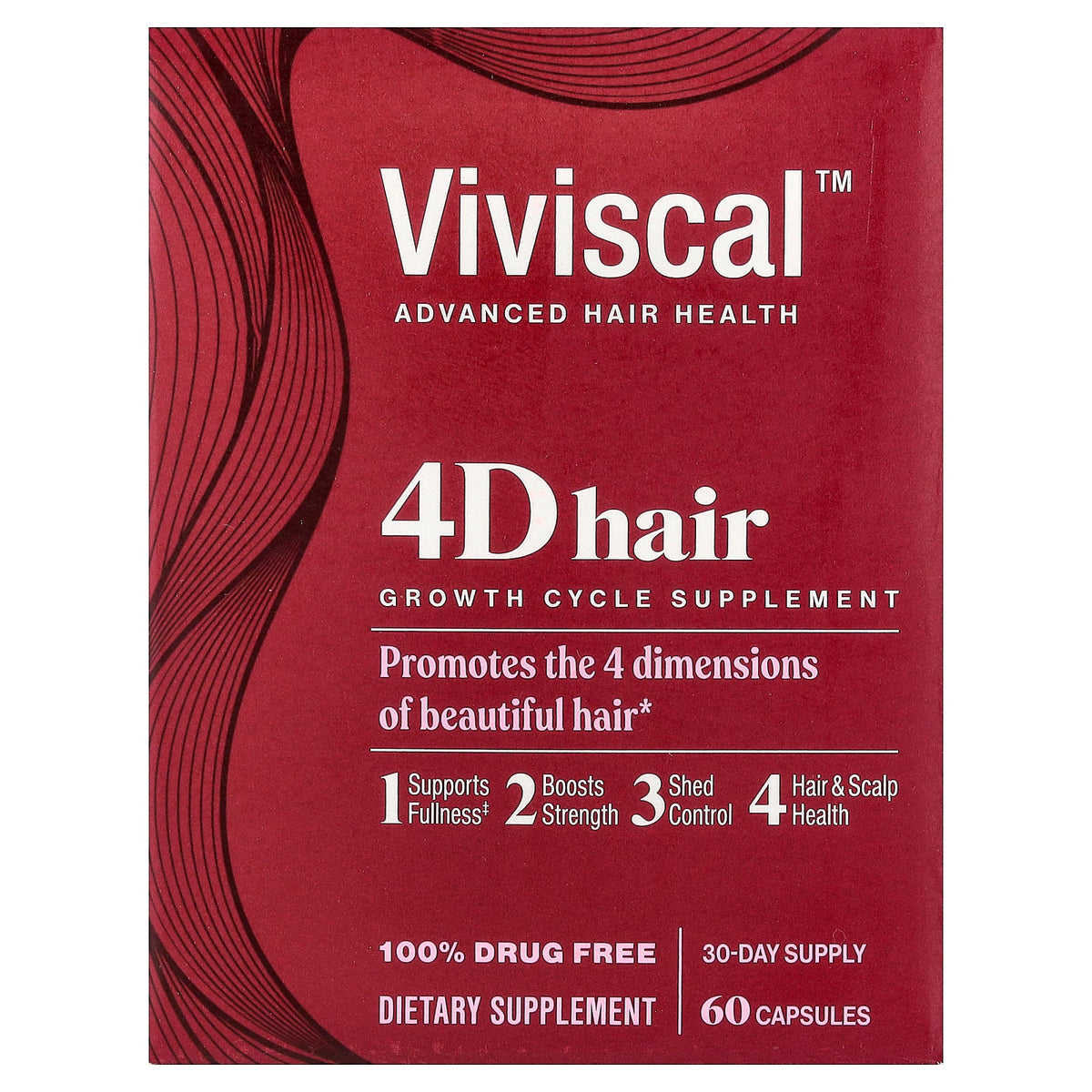 Viviscal, 4D Hair Growth Cycle Supplement, 60 Capsules