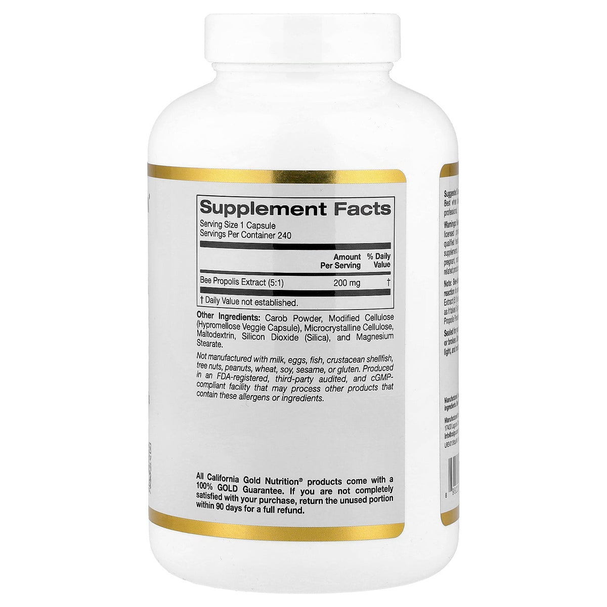 California Gold Nutrition, Bee Propolis, 1,000 mg, 240 Capsules