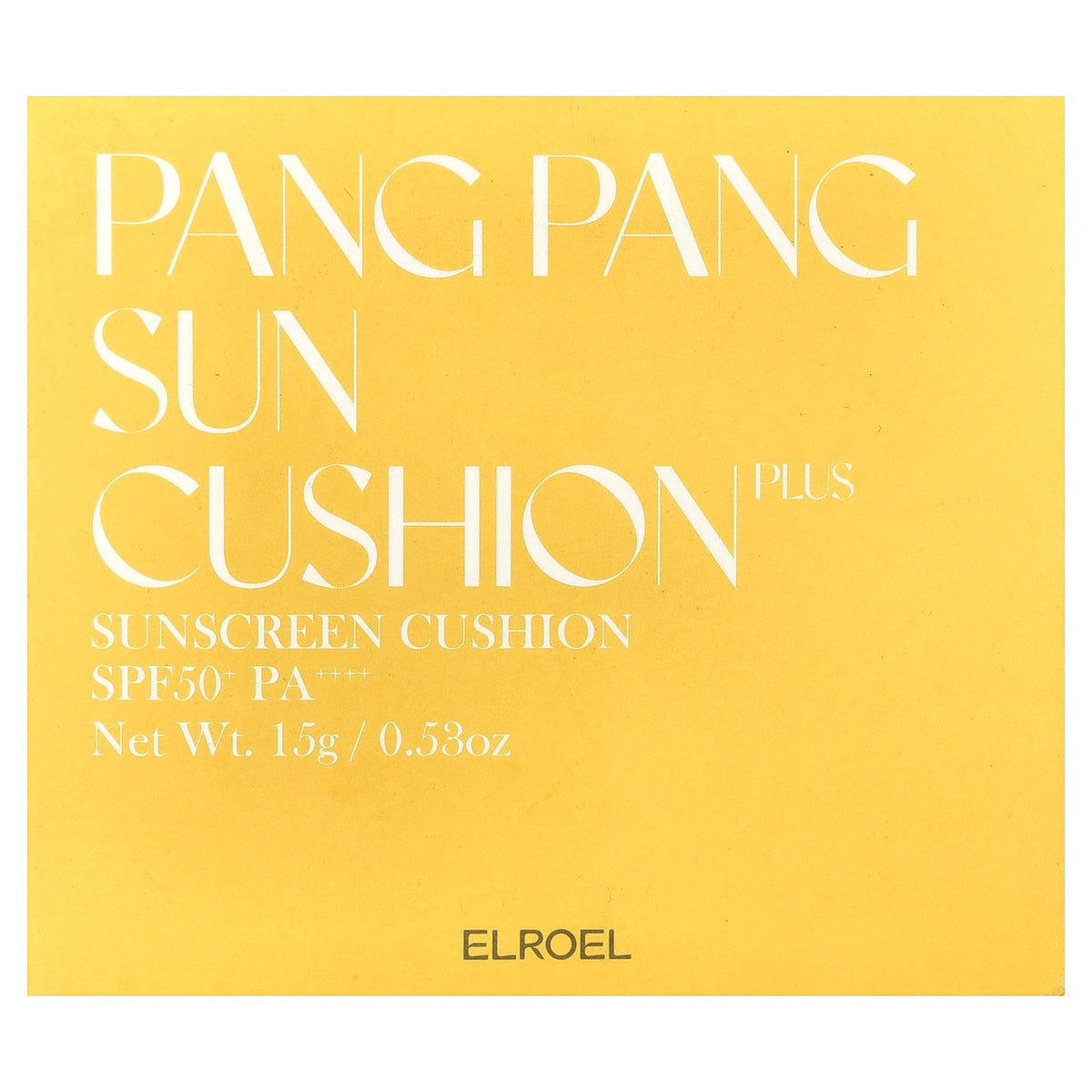 ELROEL, Pang Pang Sun Cushion Plus, SPF 50+ PA ++++, 0.53 oz (15 g)