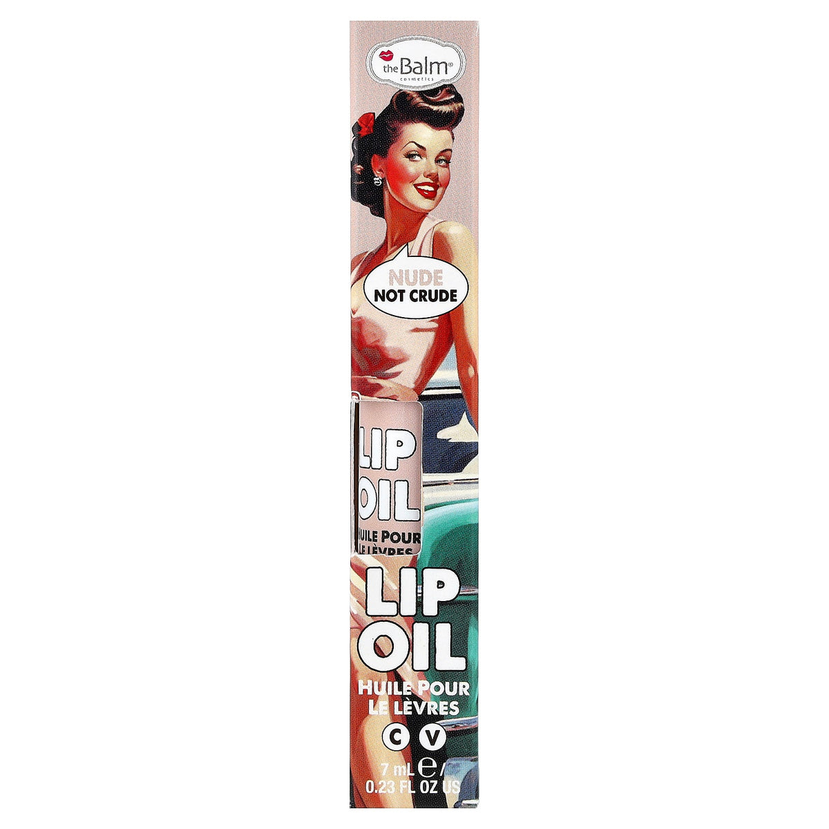theBalm Cosmetics, Lip Oil, Nude Not Crude, 0.23 fl oz (7 ml)