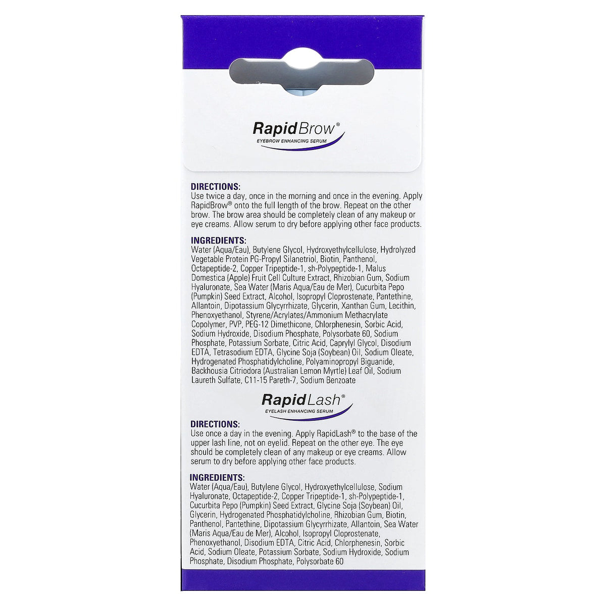 RapidLash, IconicDuo, Eyelash & Eyebrow Enhancing Serums, 2 Piece Set