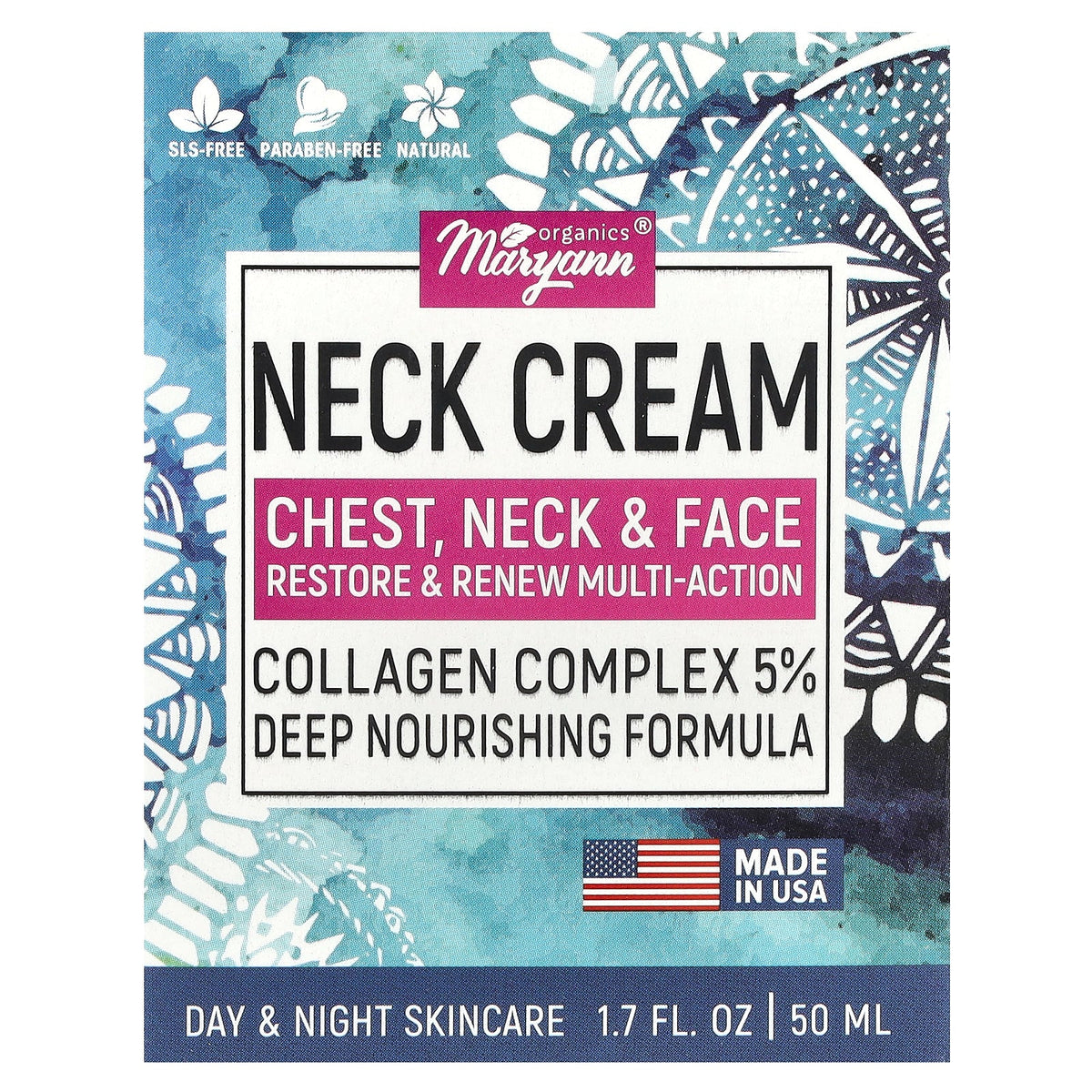 MaryAnn, Neck Cream, For All Skin Types, 1.7 fl oz (50 ml)