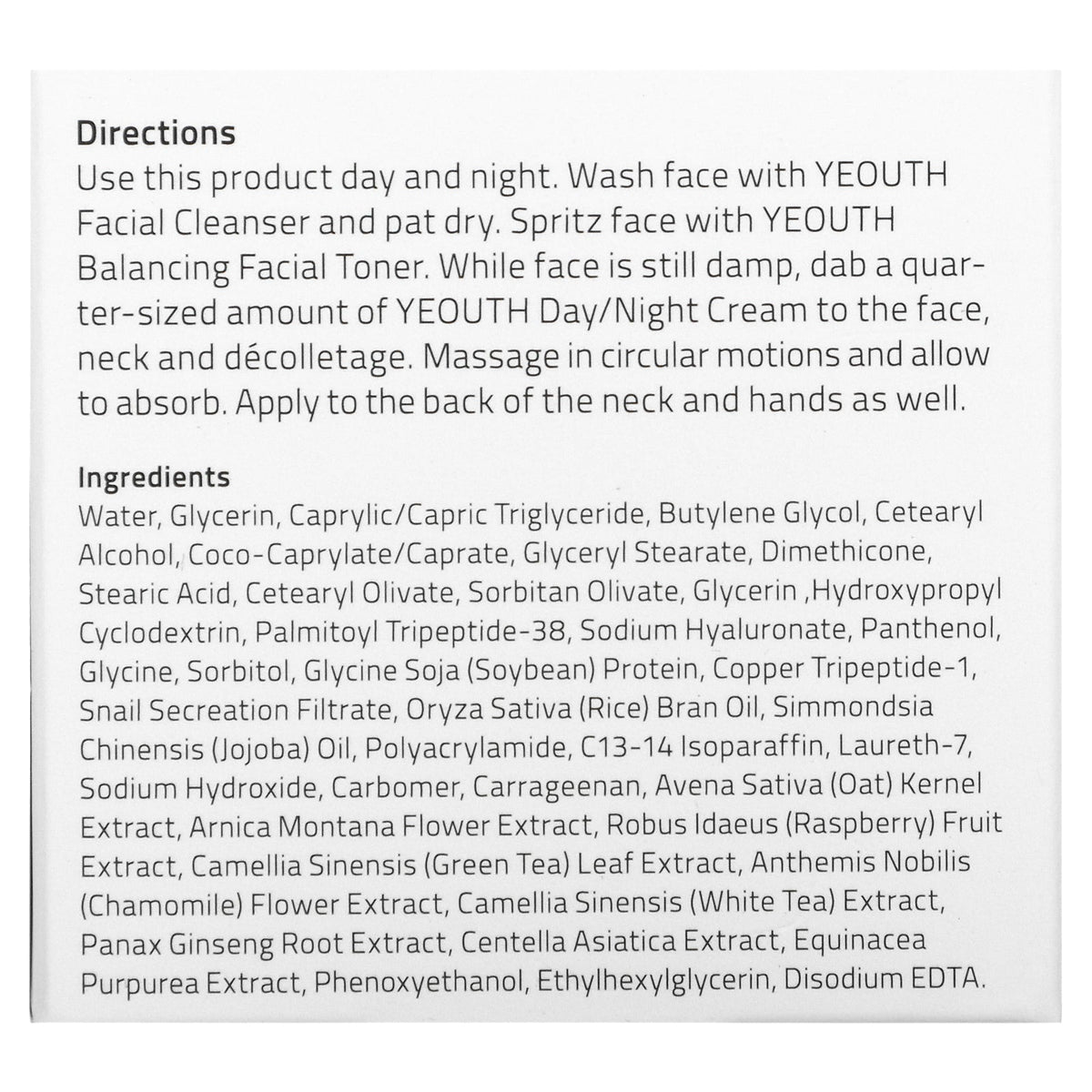 YEOUTH, Day/Night Cream, 2 fl oz (60 ml)