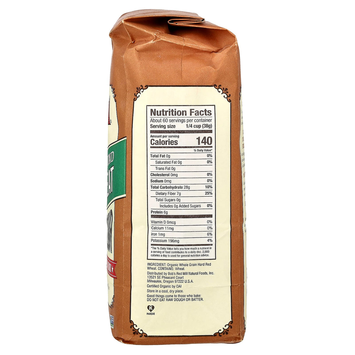 Bob's Red Mill, Organic 100% Stone Ground Whole Wheat Flour, 80 oz (2.27 kg)
