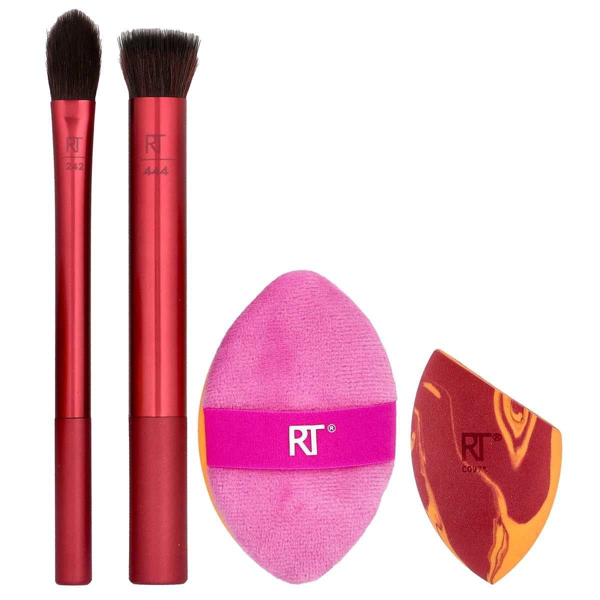 Real Techniques, Merry Must-Haves, Brush & Sponge Set, 4 Piece Set