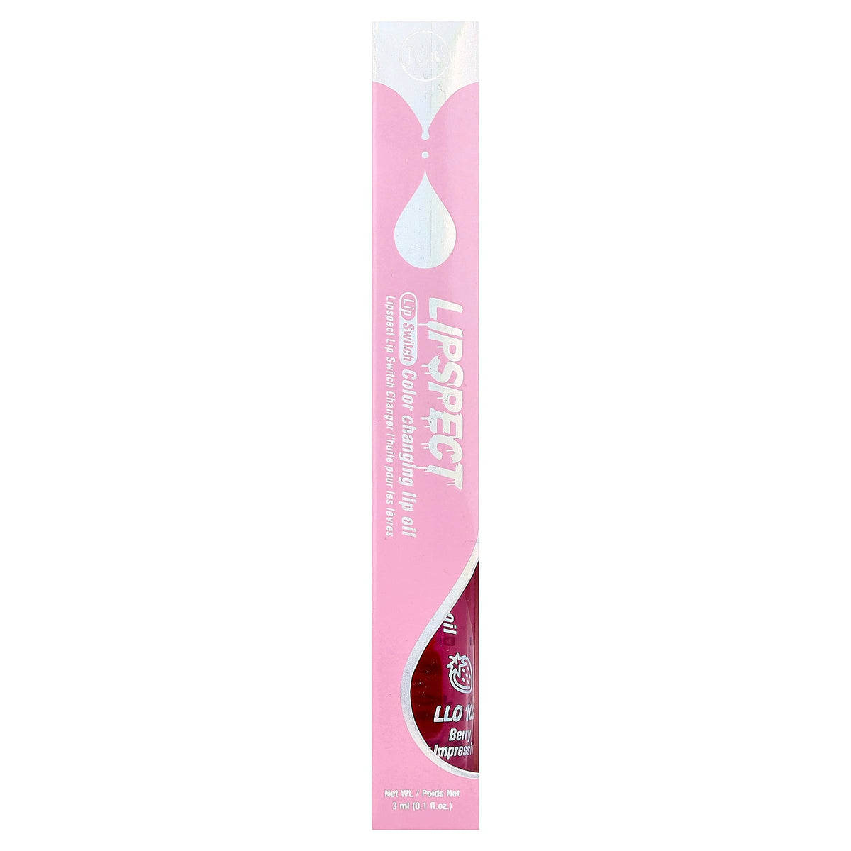 J.Cat Beauty, Lipspect Lip Switch, Color Changing Lip Oil, LLO 102 Berry Impressive, 0.1 fl oz (3 ml)