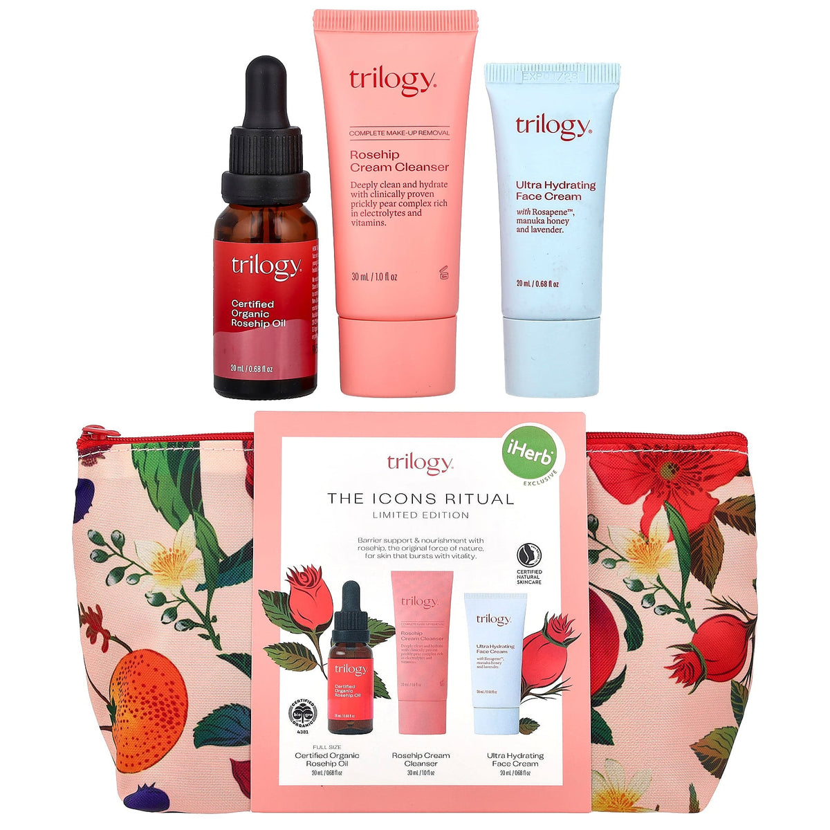 Trilogy, iHerb® Exclusive, The Icons Ritual Bag, 4 Piece Set