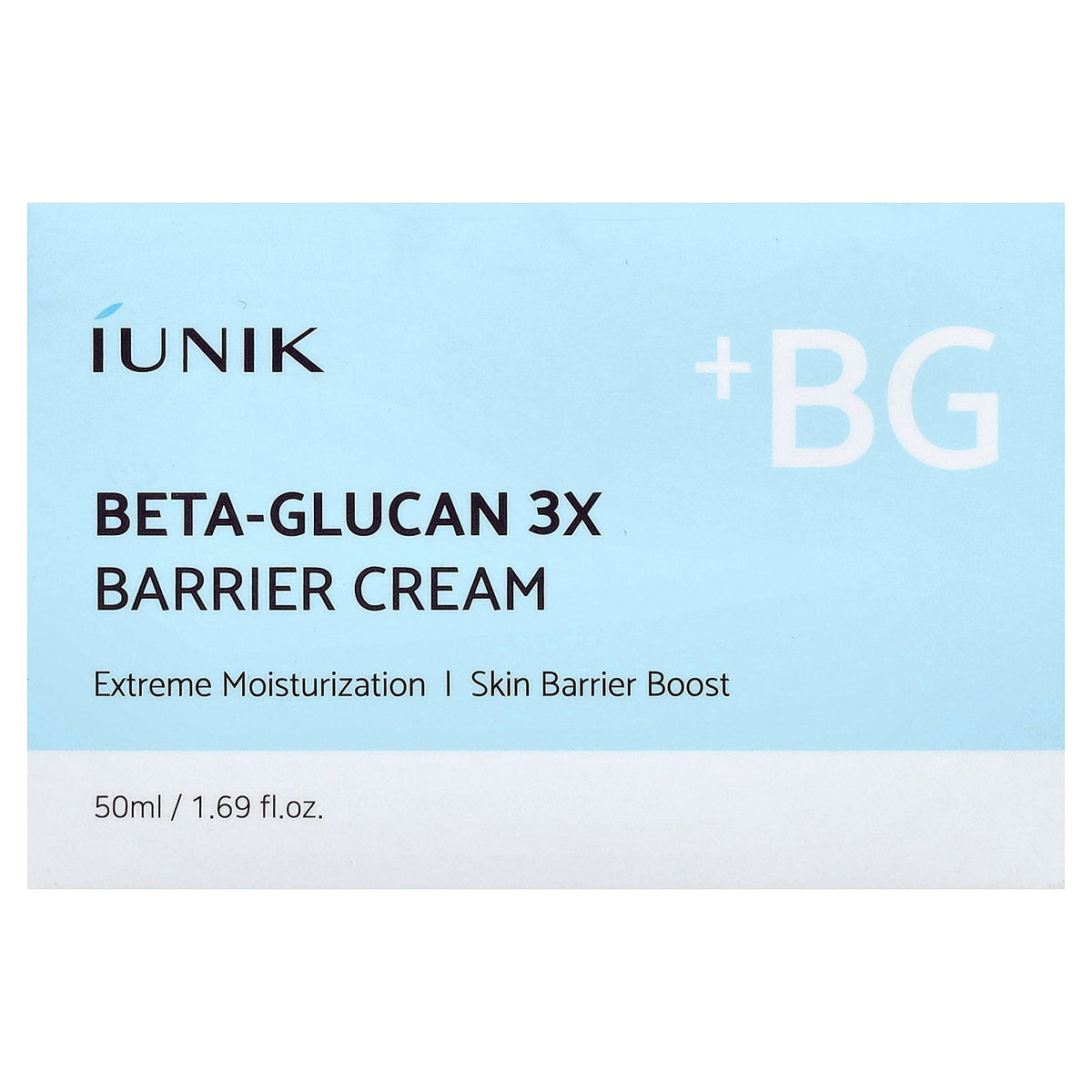 iUNIK, Beta-Glucan 3X Barrier Cream, 1.69 fl oz (50 ml)