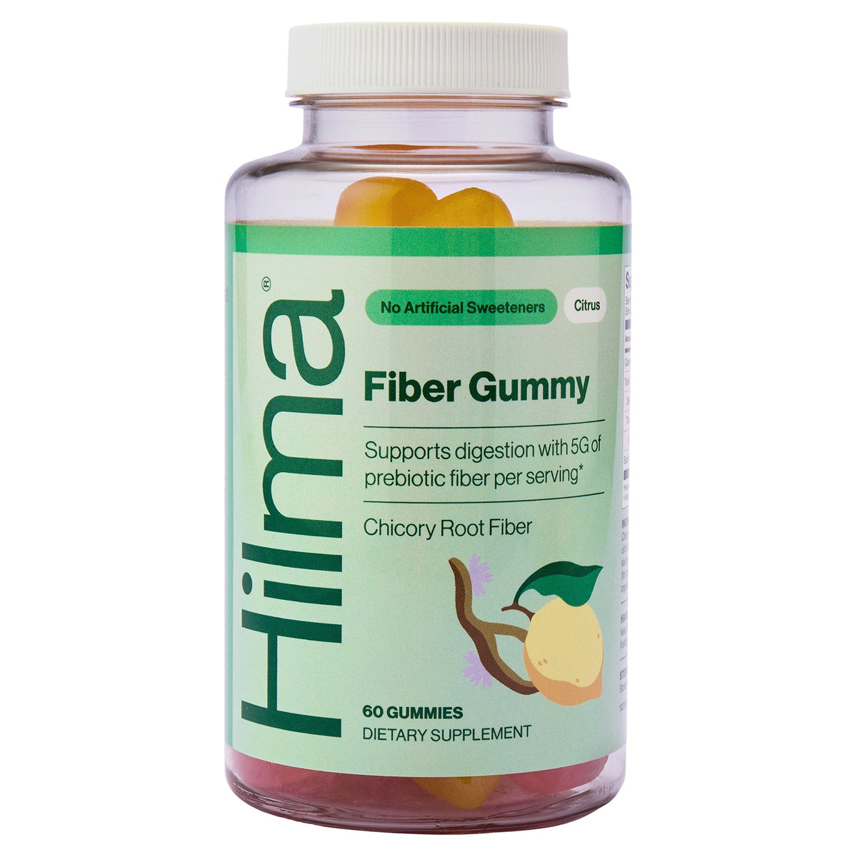 Hilma, Fiber Gummy, Citrus, 60 Gummies (1.6 mg per Gummy)