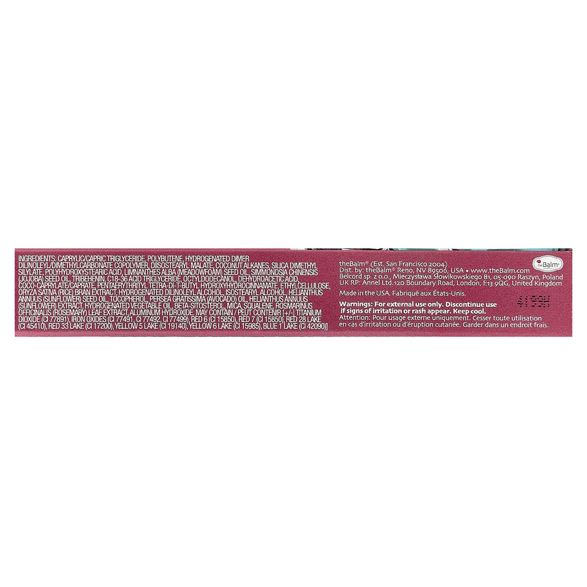 theBalm Cosmetics, Lip Oil, Berry Fast, 0.23 fl oz (7 ml)