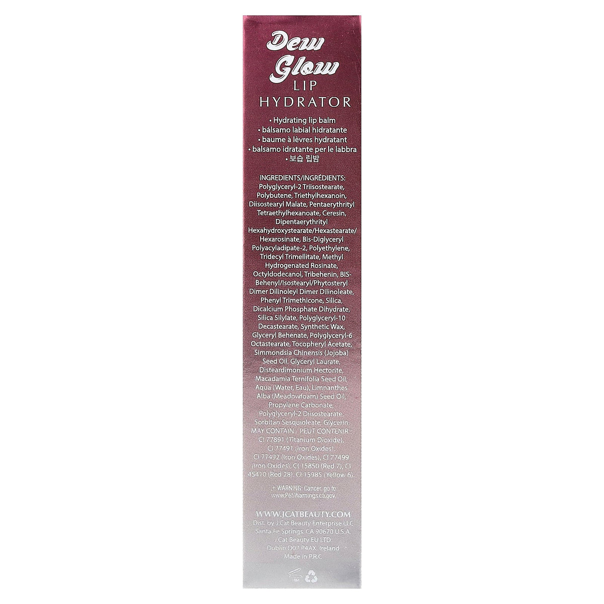 J.Cat Beauty, Dew Glow, Lip Hydrator, DLB105 Glide & Slide , 0.12 oz (3.4 g)