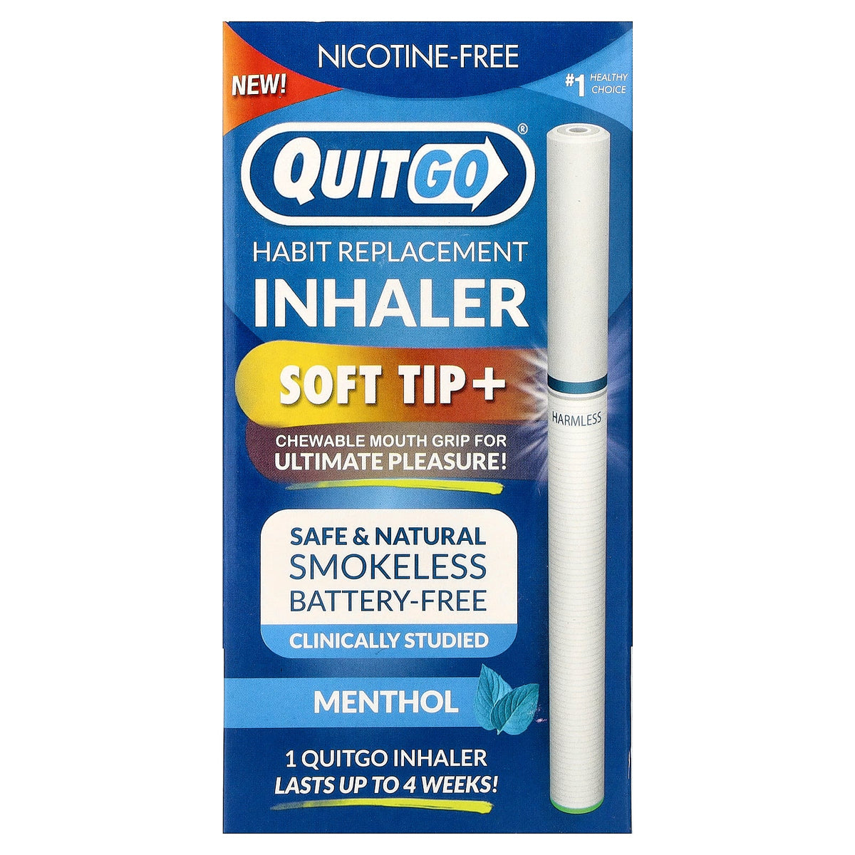 QuitGo, Habit Replacement Inhaler, Menthol, 1 Inhaler