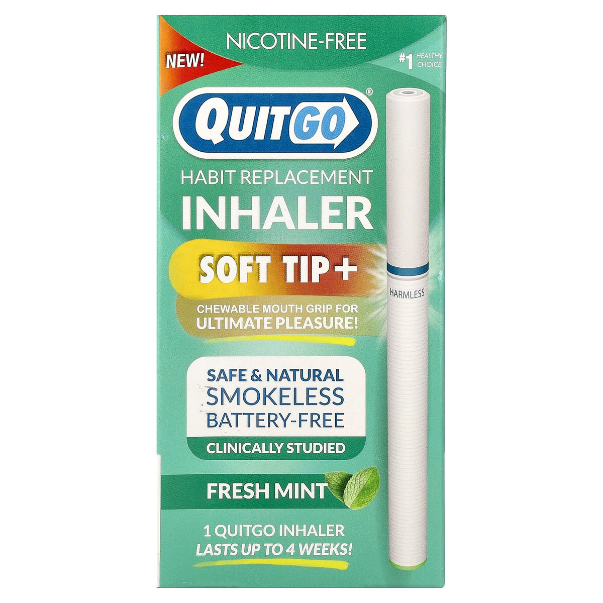 QuitGo, Habit Replacement Inhaler, Fresh Mint, 1 Inhaler