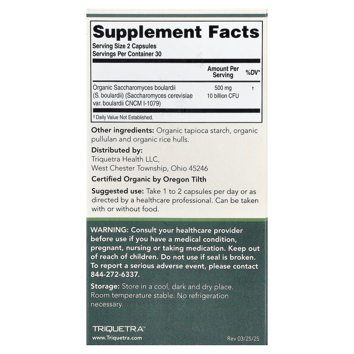 Triquetra, Flora Biome™ S. Boulardii, 60 Capsules (5 Billion CFU per Capsule)