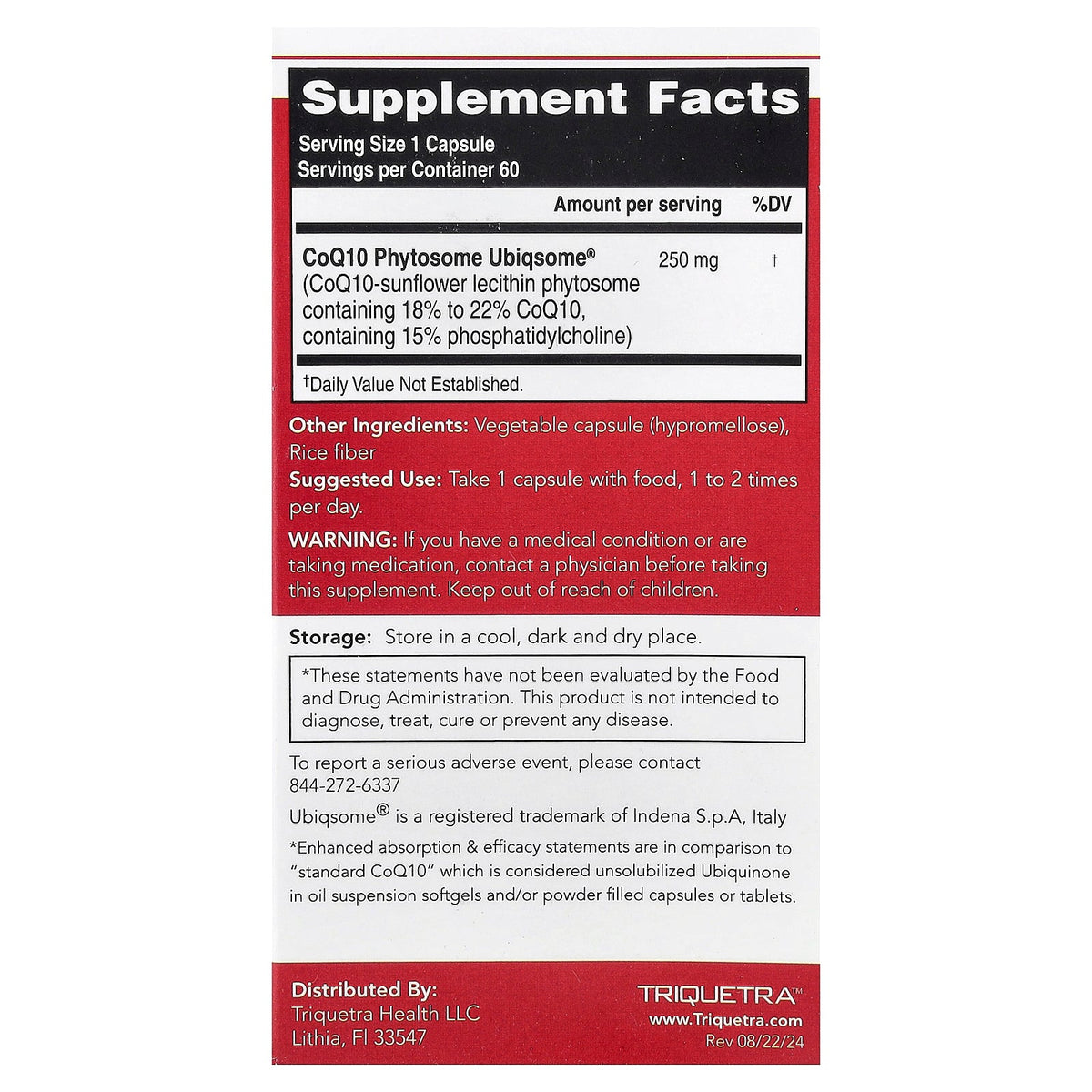 Triquetra, SoActive CoQ10®, 250 mg, 60 Capsules